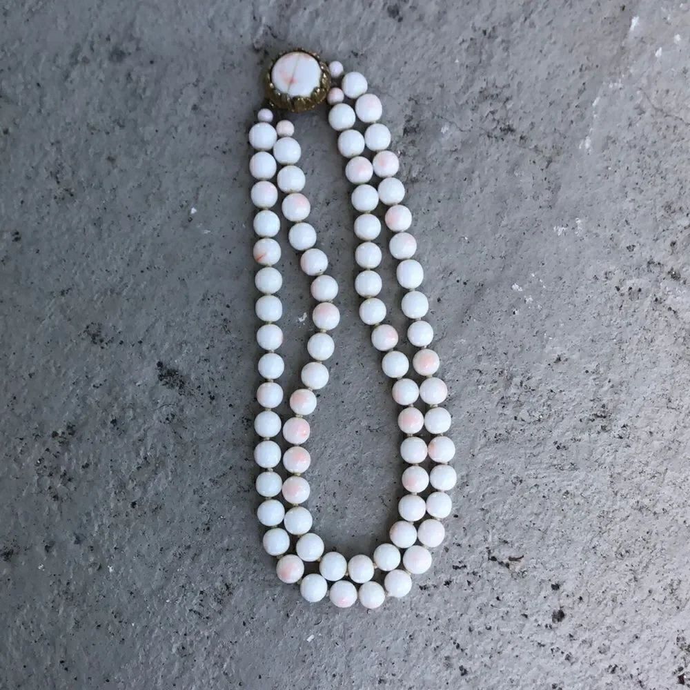 1950s double strand necklace